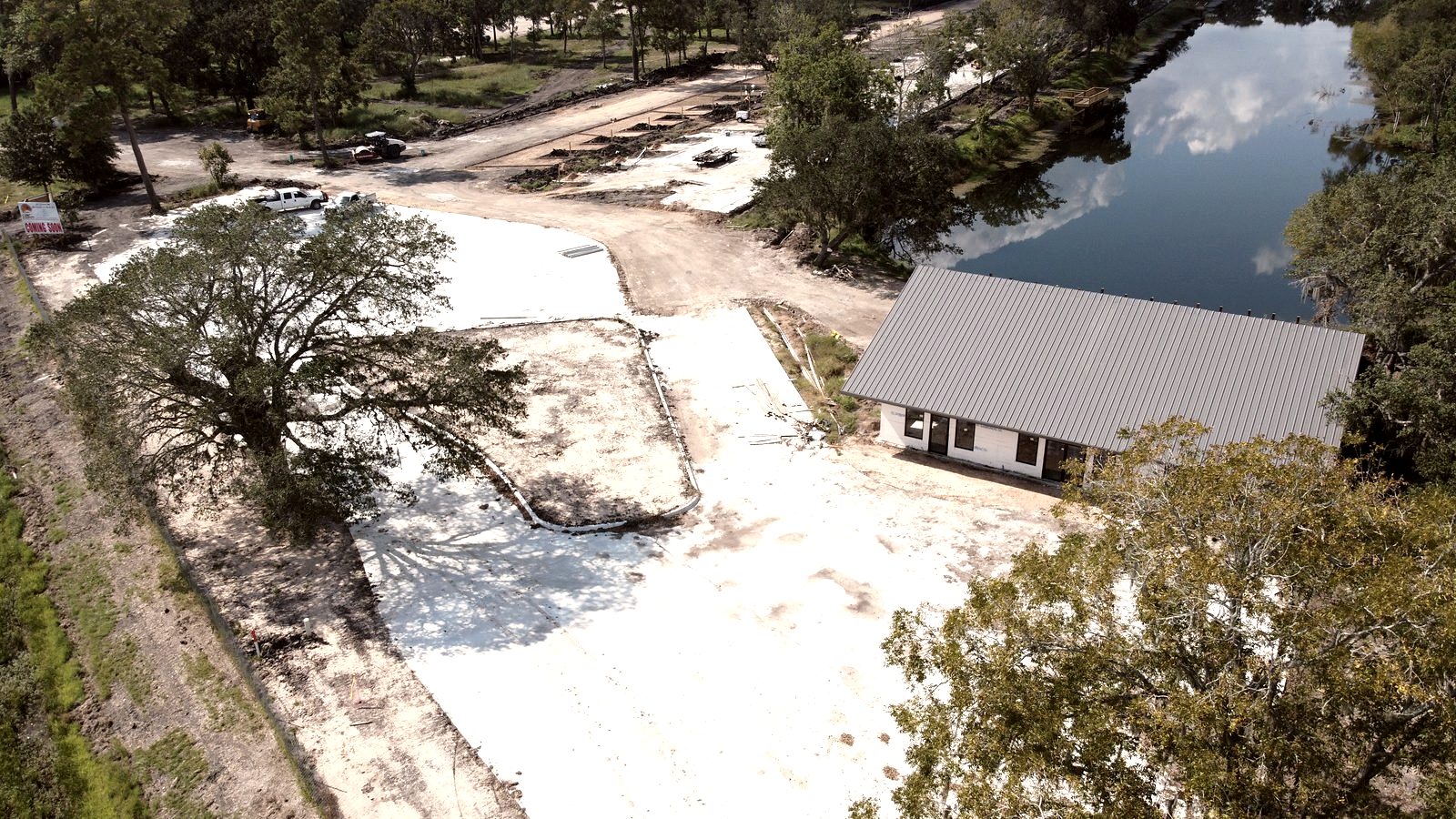 Aerial of large job site
